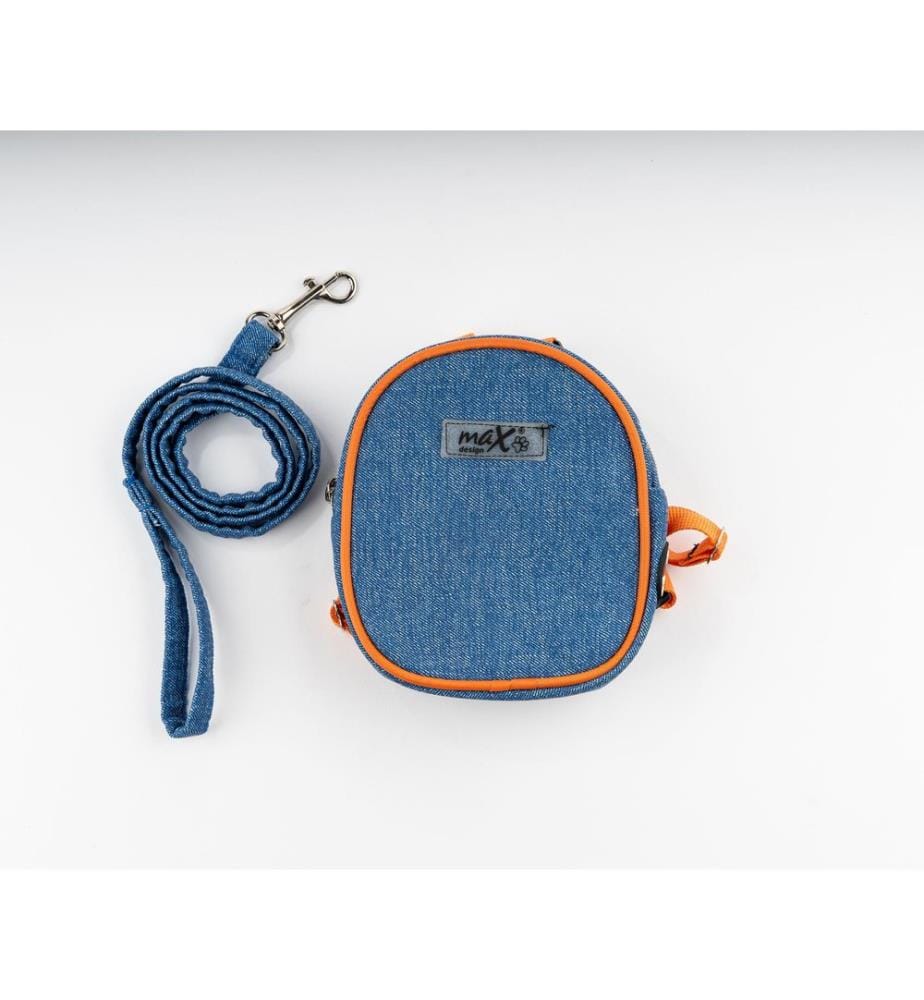 Sac à dos pour chien bleu 100 % tissu alvéolé
