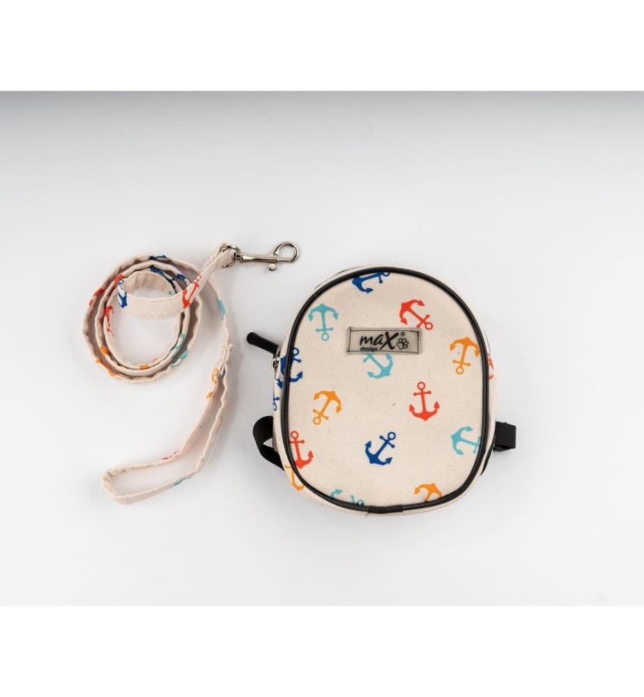 Sac à dos pour chien blanc 100 % tissu alvéolé