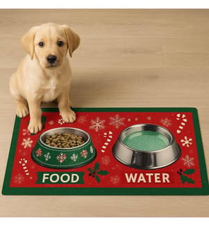 Tapis d'alimentation pour animaux multicolore 100 % PVC
