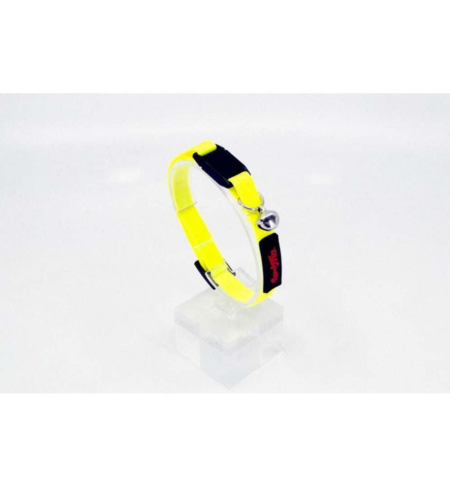 Collier pour chat vert citron 100 % polyester