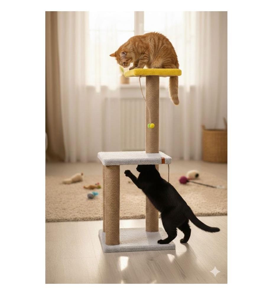 Griffoir pour chat gris cadre : 100 % aggloméré