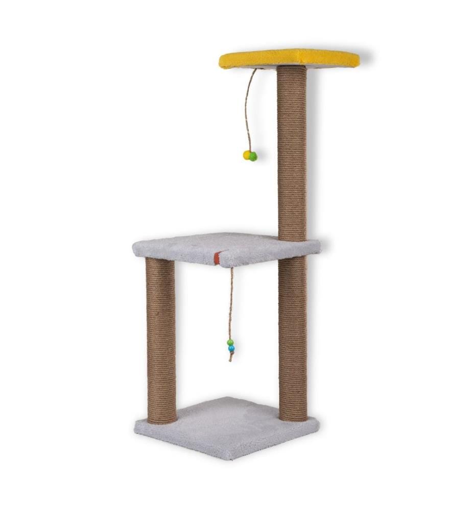 Griffoir pour chat gris cadre : 100 % aggloméré