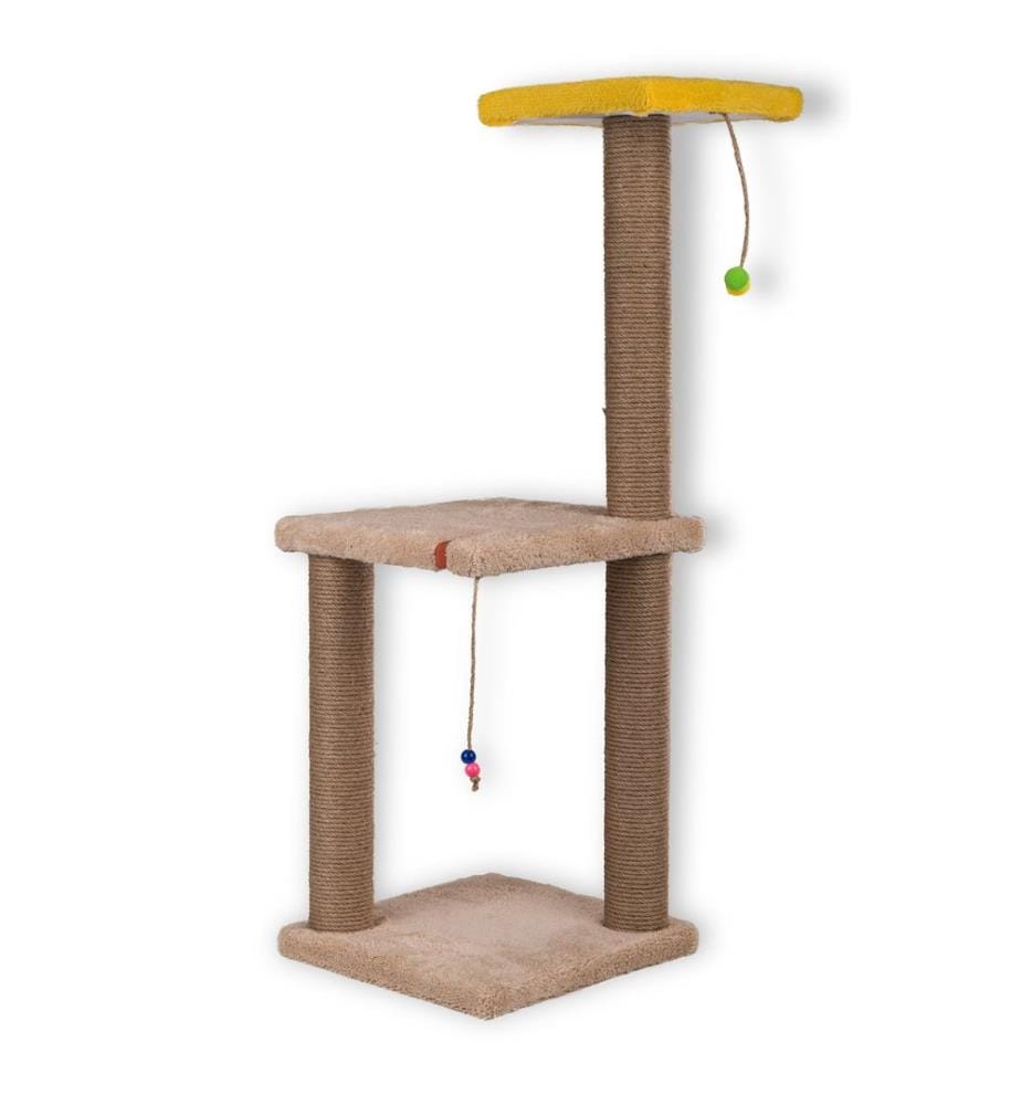Griffoir pour chat couleur crème cadre : 100 % aggloméré
