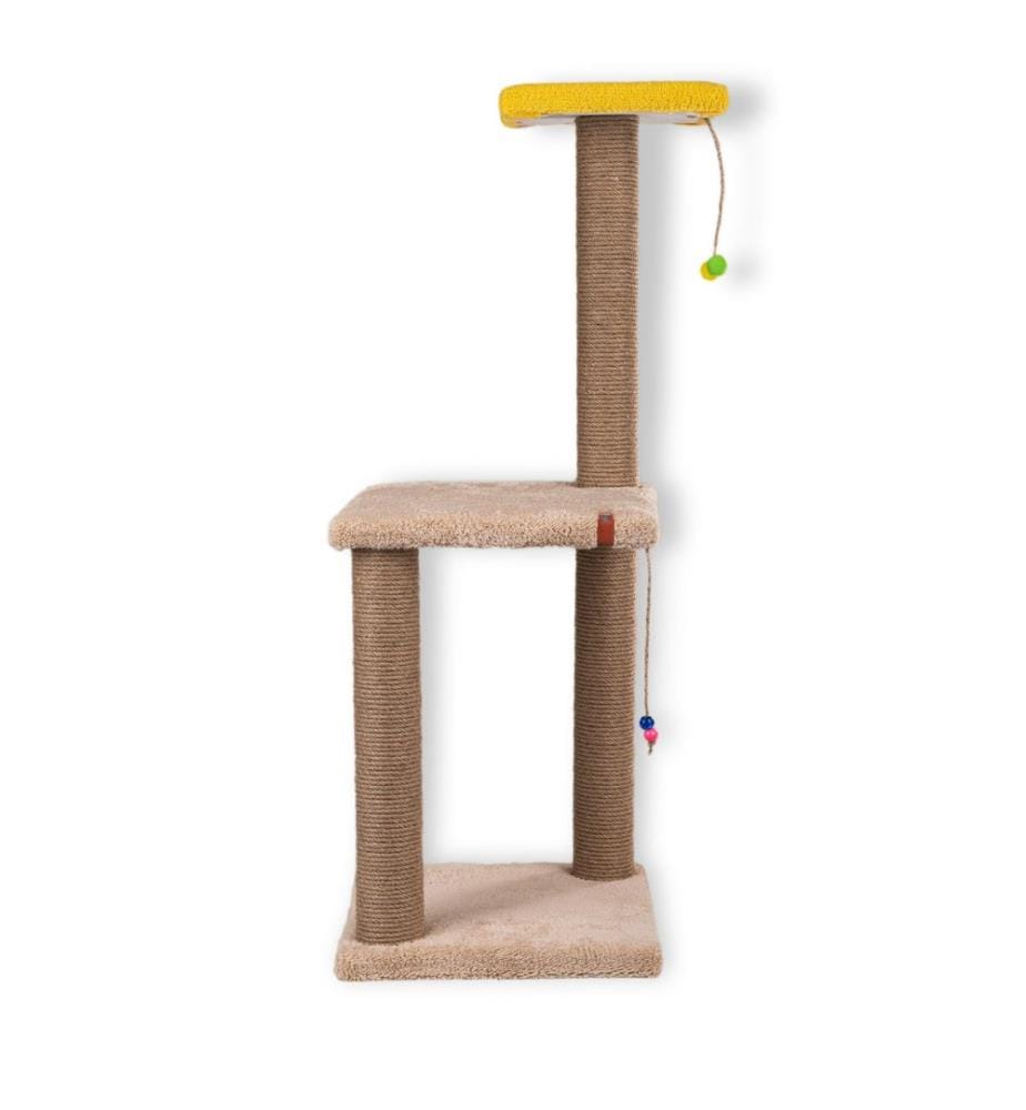 Griffoir pour chat couleur crème cadre : 100 % aggloméré