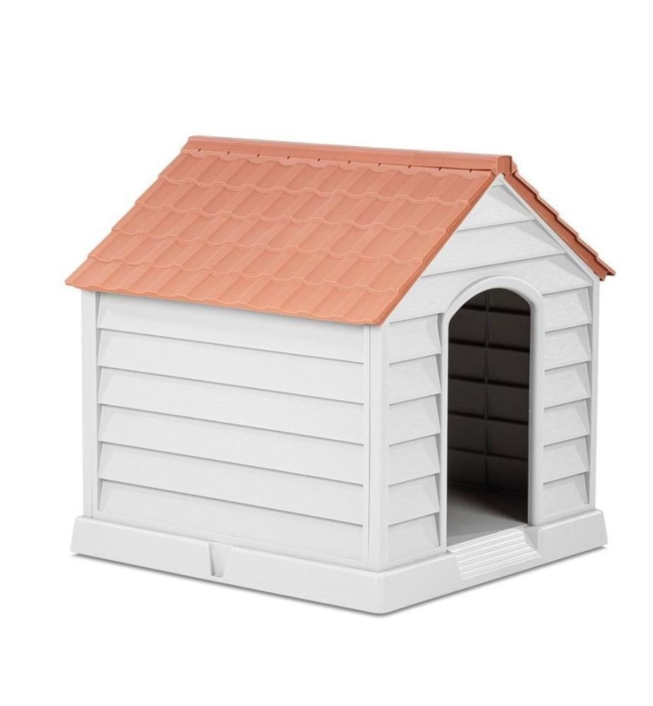 Niche pour animaux grise marron 100 % plastique