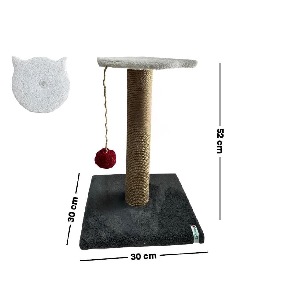 Griffoir pour chat motif fourmis rouge beige blanc 100 % tissu WELSOFT
