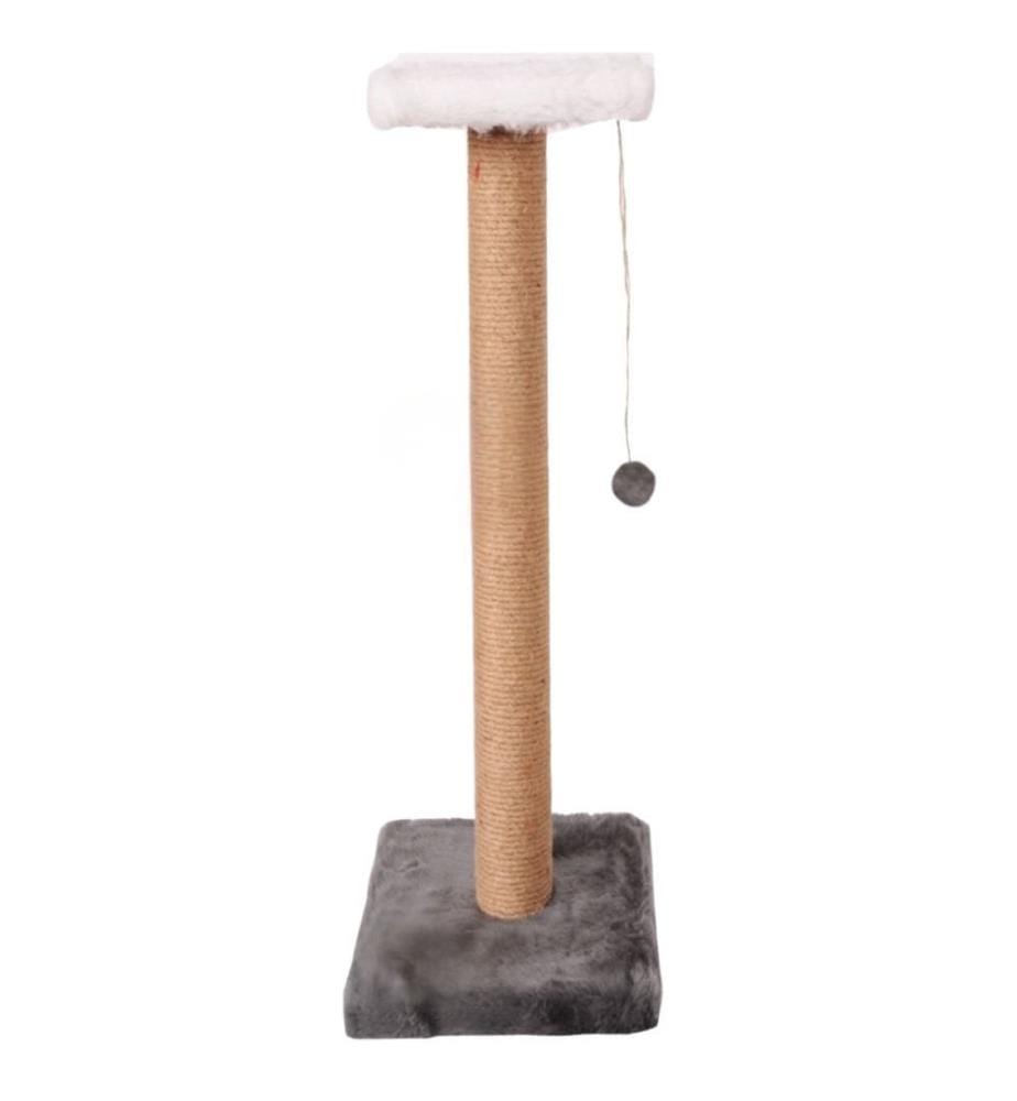 Griffoir pour chat anthracite beige blanc 100 % tissu WELSOFT