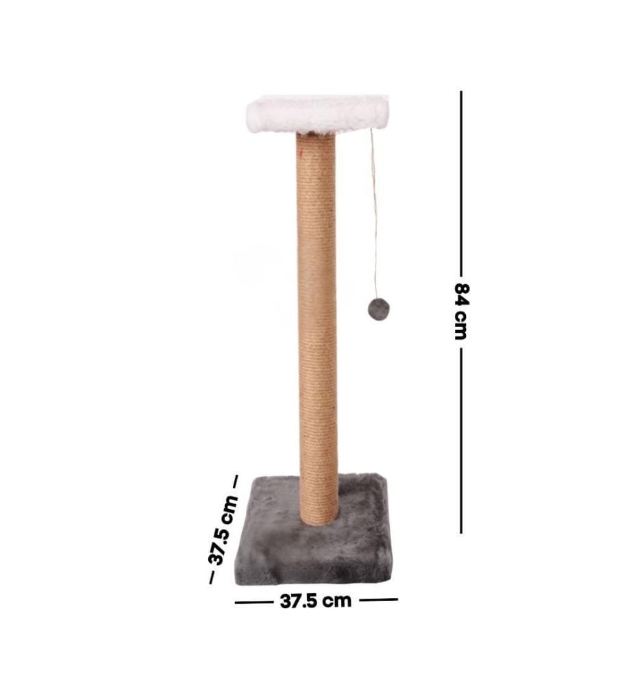 Griffoir pour chat anthracite beige blanc 100 % tissu WELSOFT