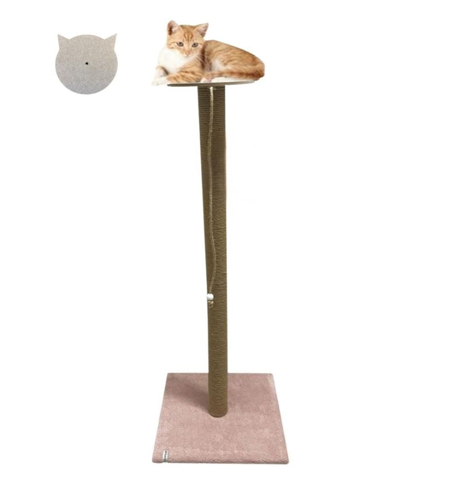 Griffoir pour chat rose 100 % tissu WELSOFT