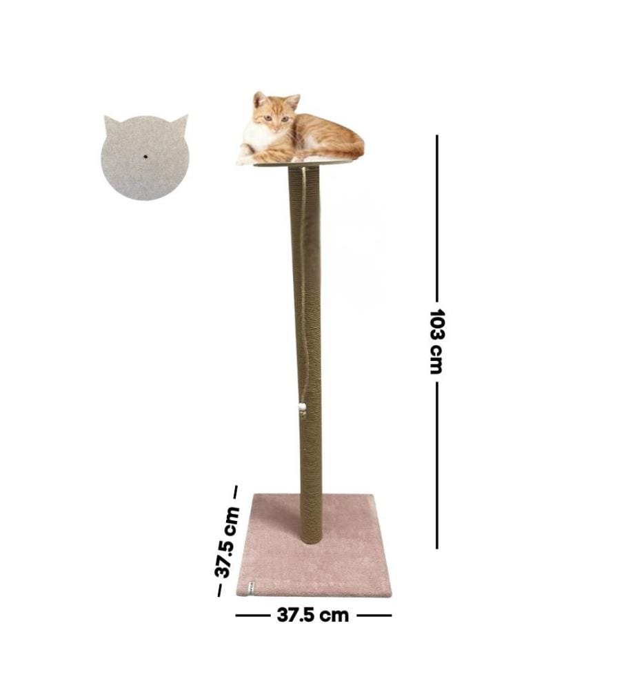 Griffoir pour chat rose 100 % tissu WELSOFT