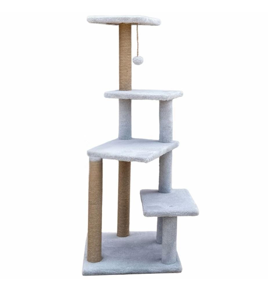 Griffoir pour chat gris 100 % tissu WELSOFT