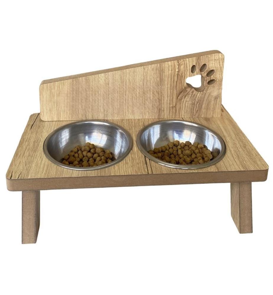 Gamelle pour animaux en bois 100 % MDF (épaisseur : 18 mm)