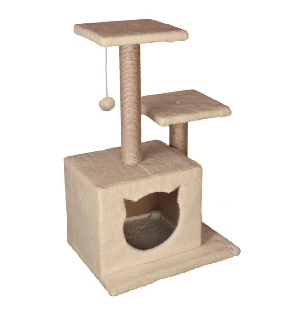 Maison pour chat beige 100 % tissu WELSOFT