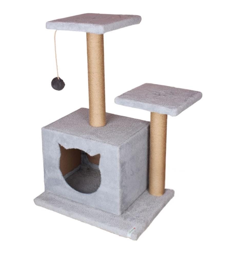 Maison pour chat grise 100% tissu WELSOFT