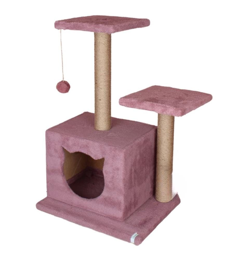 Maison pour chat Rose poudré 100 % tissu WELSOFT