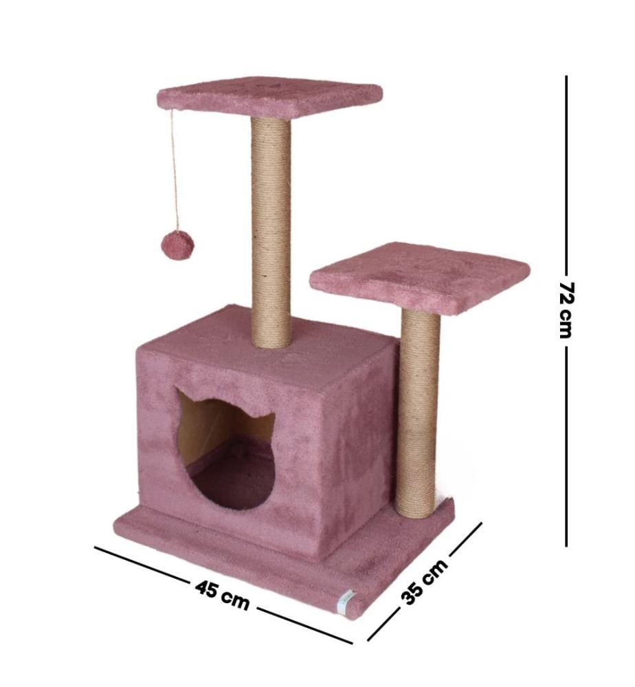 Maison pour chat Rose poudré 100 % tissu WELSOFT