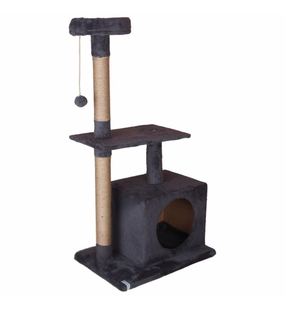 Maison pour chat anthracite 100 % tissu WELSOFT