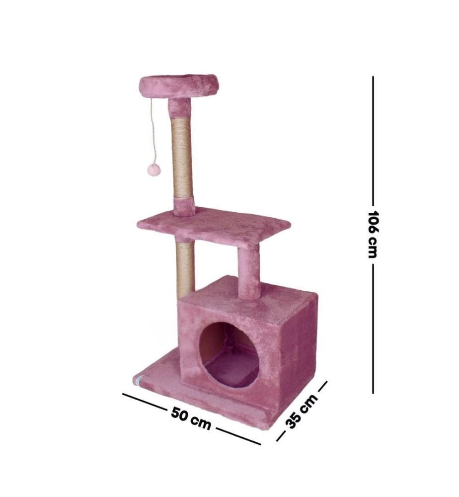 Maison pour chat Rose poudré 100 % tissu WELSOFT