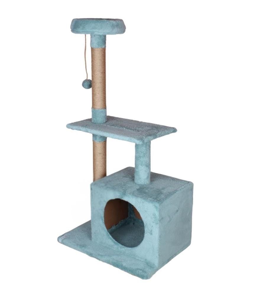 Maison pour chat turquoise 100 % tissu WELSOFT