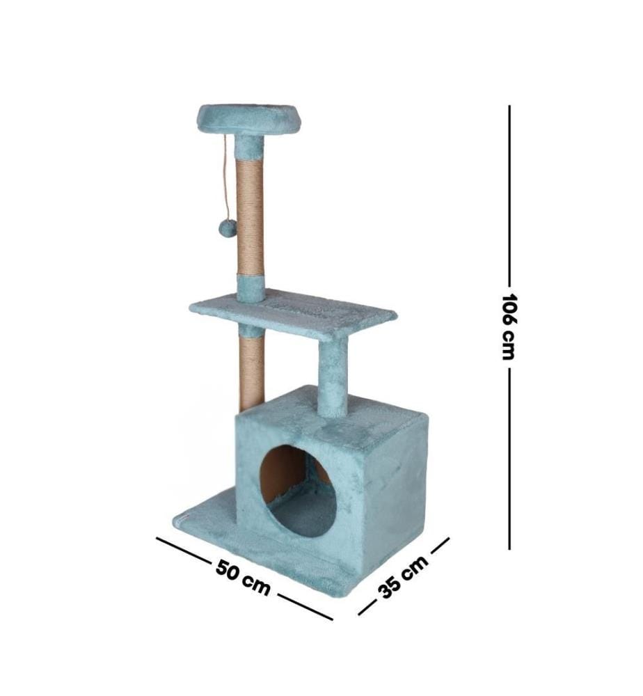 Maison pour chat turquoise 100 % tissu WELSOFT
