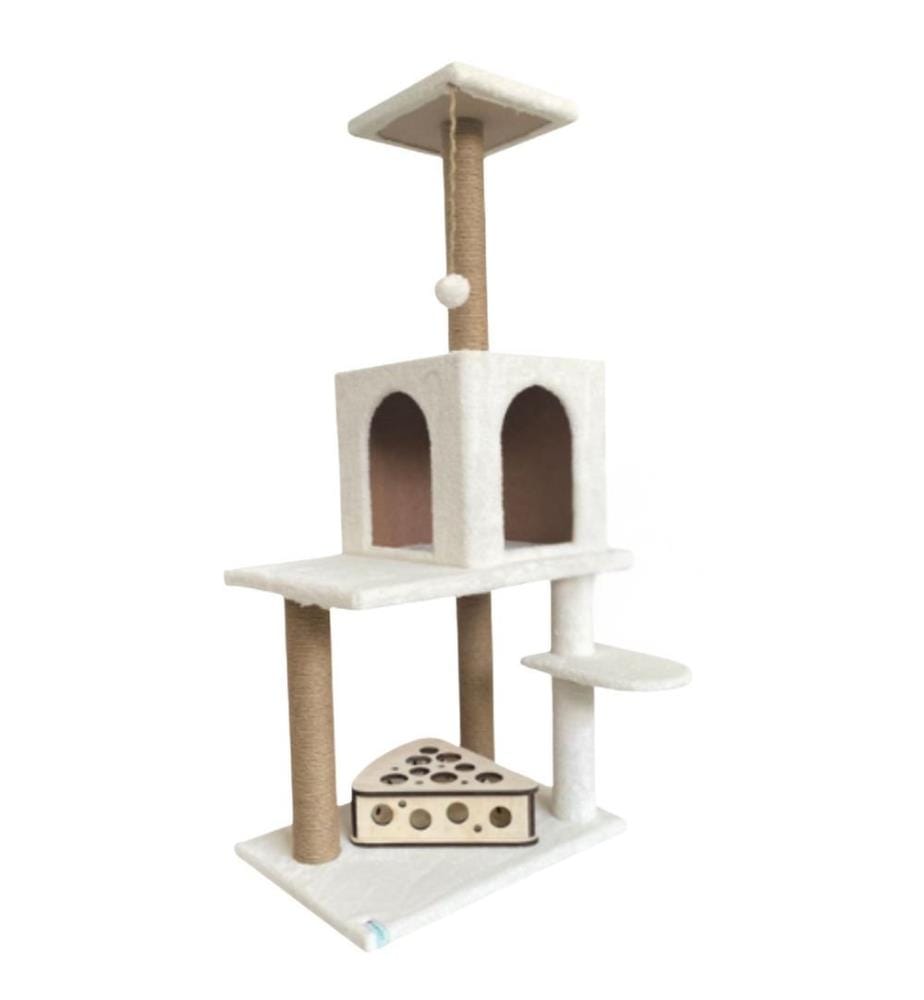 Maison pour chat blanche 100% tissu WELSOFT