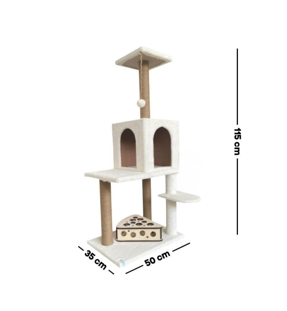 Maison pour chat blanche 100% tissu WELSOFT