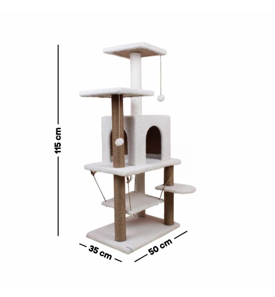 Maison pour chat blanche 100% tissu WELSOFT
