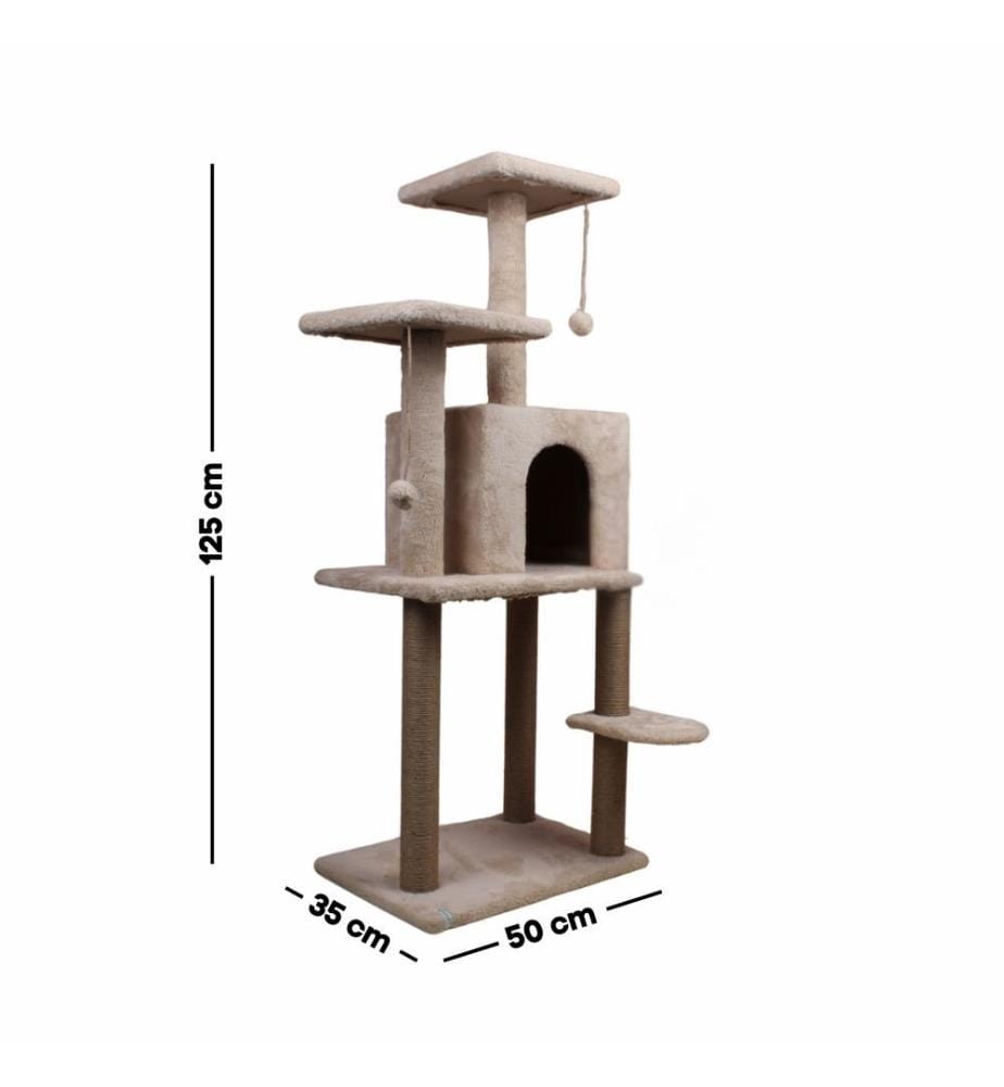 Maison pour chat beige 100 % tissu WELSOFT