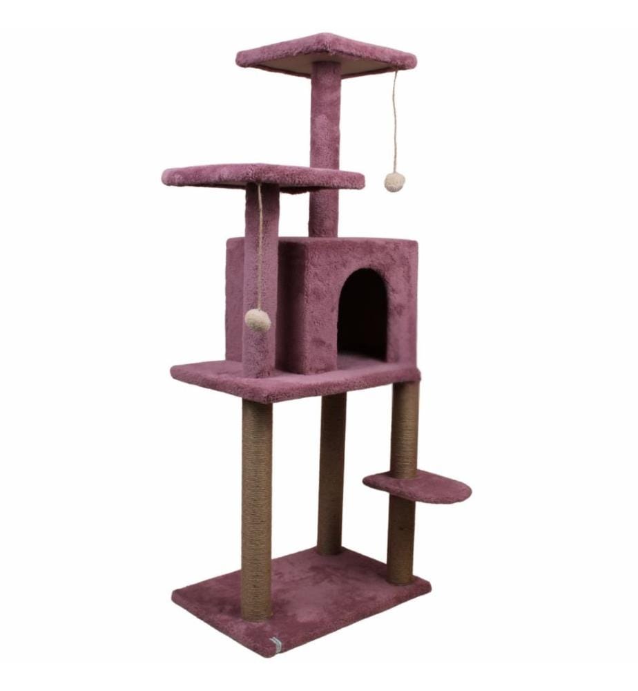 Maison pour chat Rose poudré 100 % tissu WELSOFT