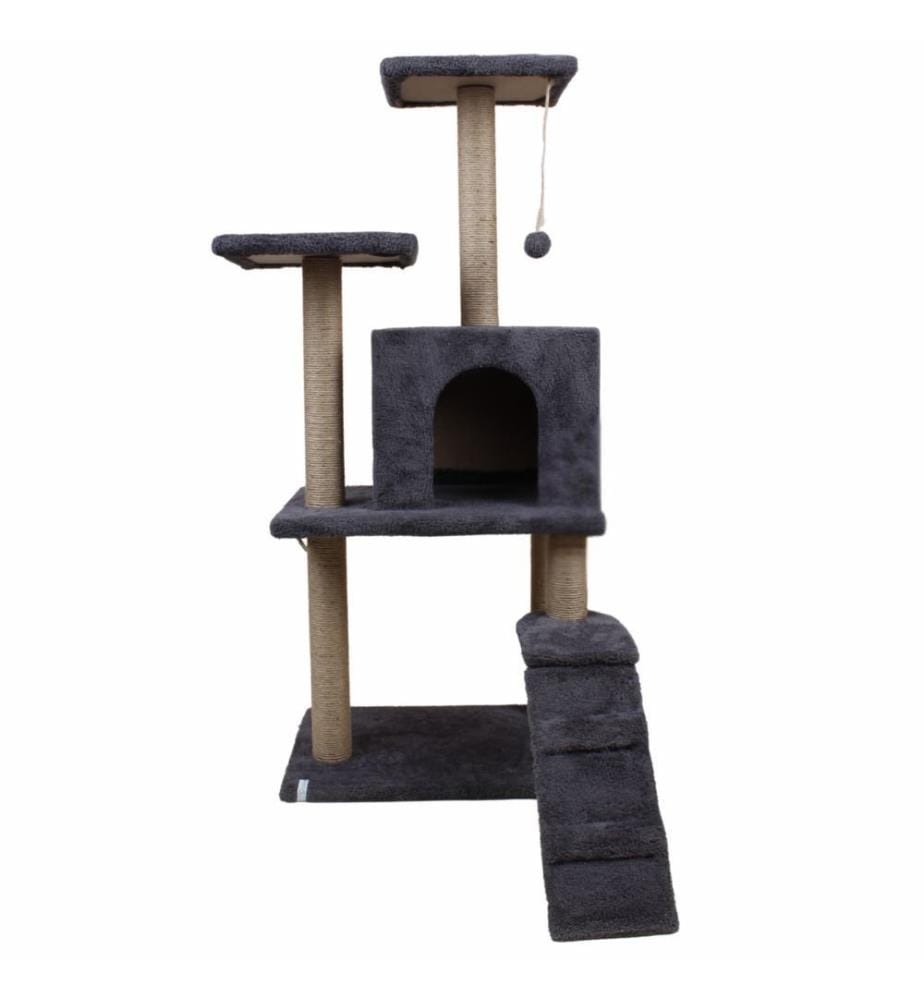 Maison pour chat anthracite 100 % tissu WELSOFT