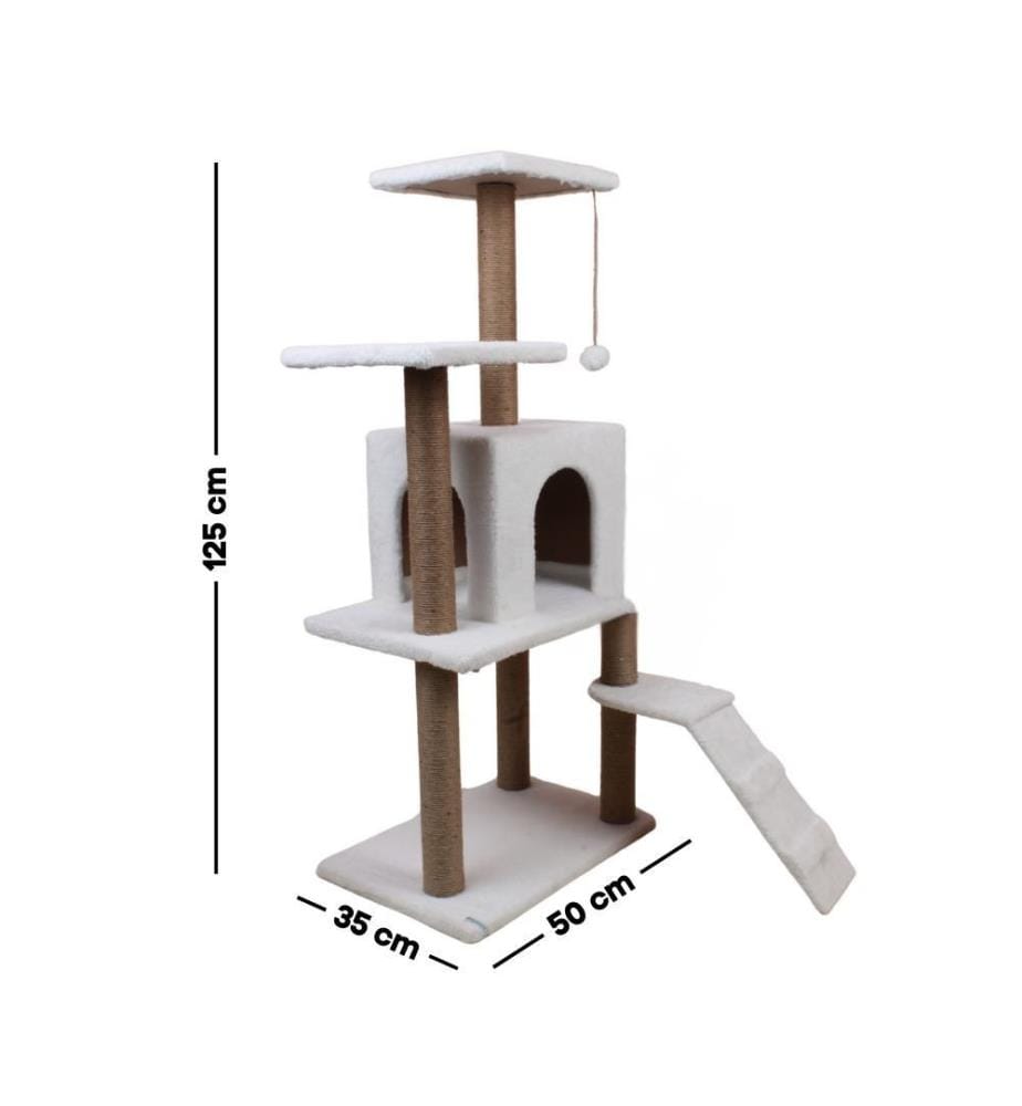 Maison pour chat blanche 100% tissu WELSOFT