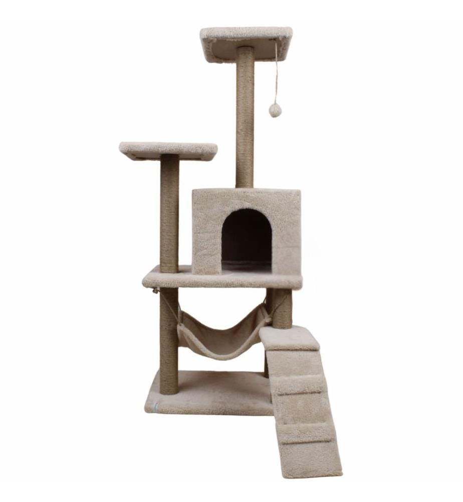 Maison pour chat beige 100 % tissu WELSOFT