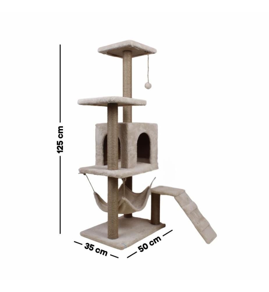 Maison pour chat beige 100 % tissu WELSOFT