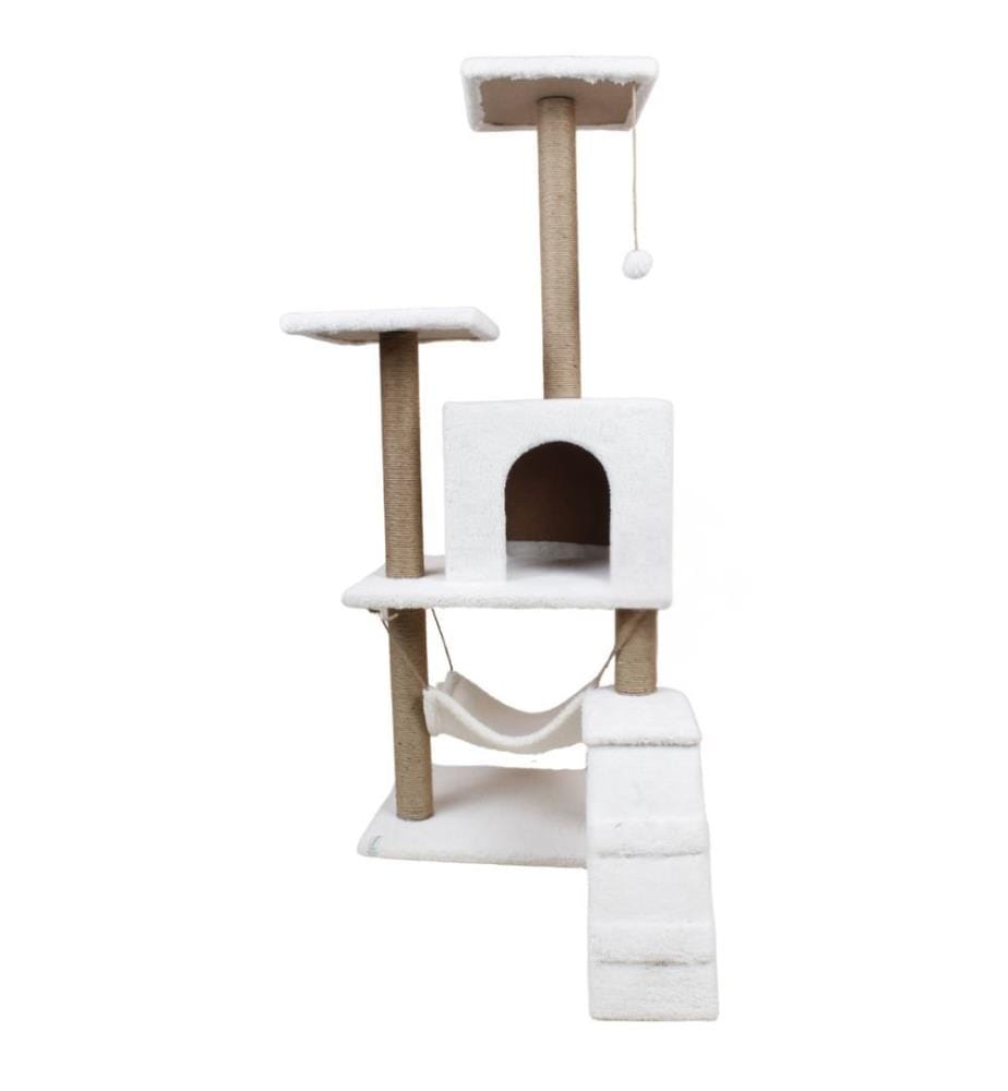 Maison pour chat blanche 100% tissu WELSOFT