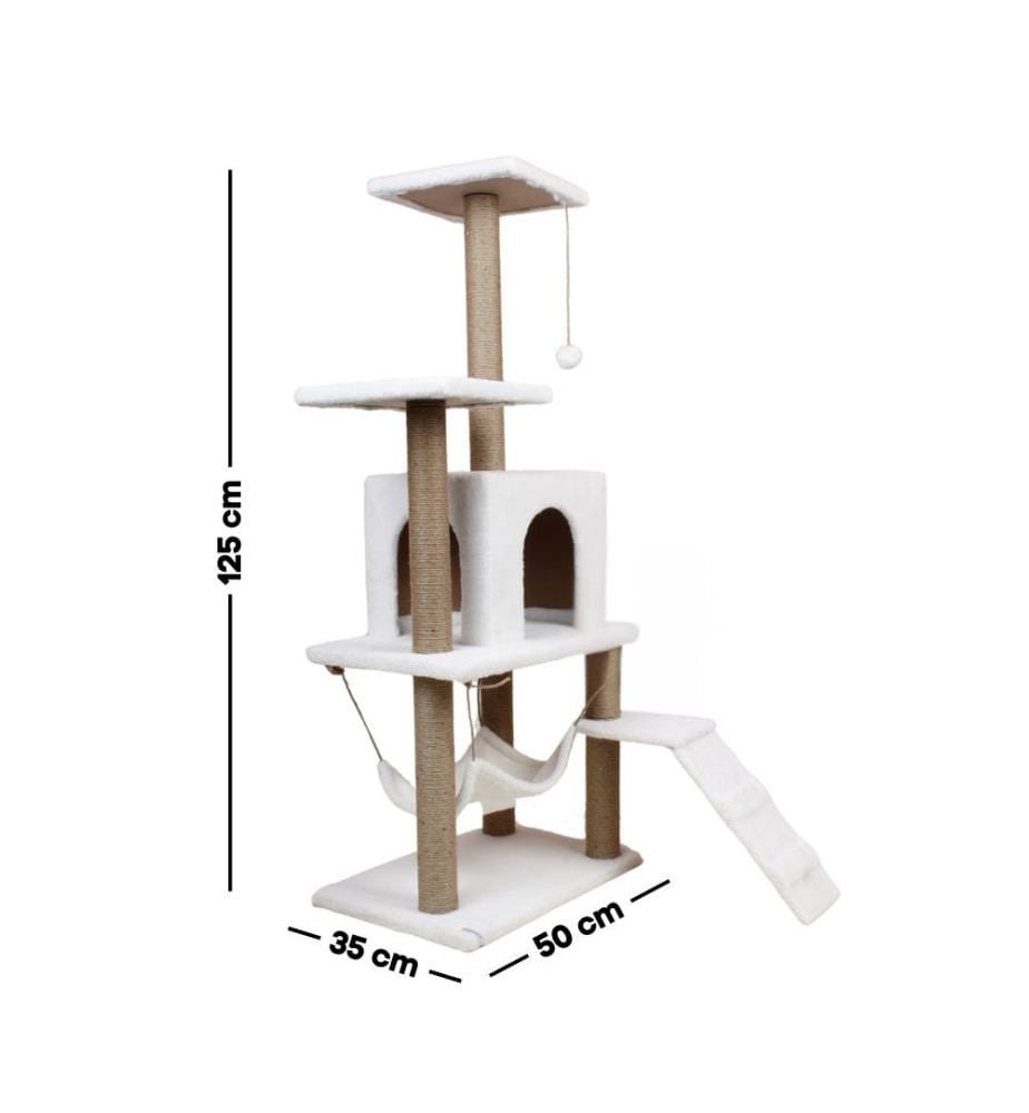 Maison pour chat blanche 100% tissu WELSOFT