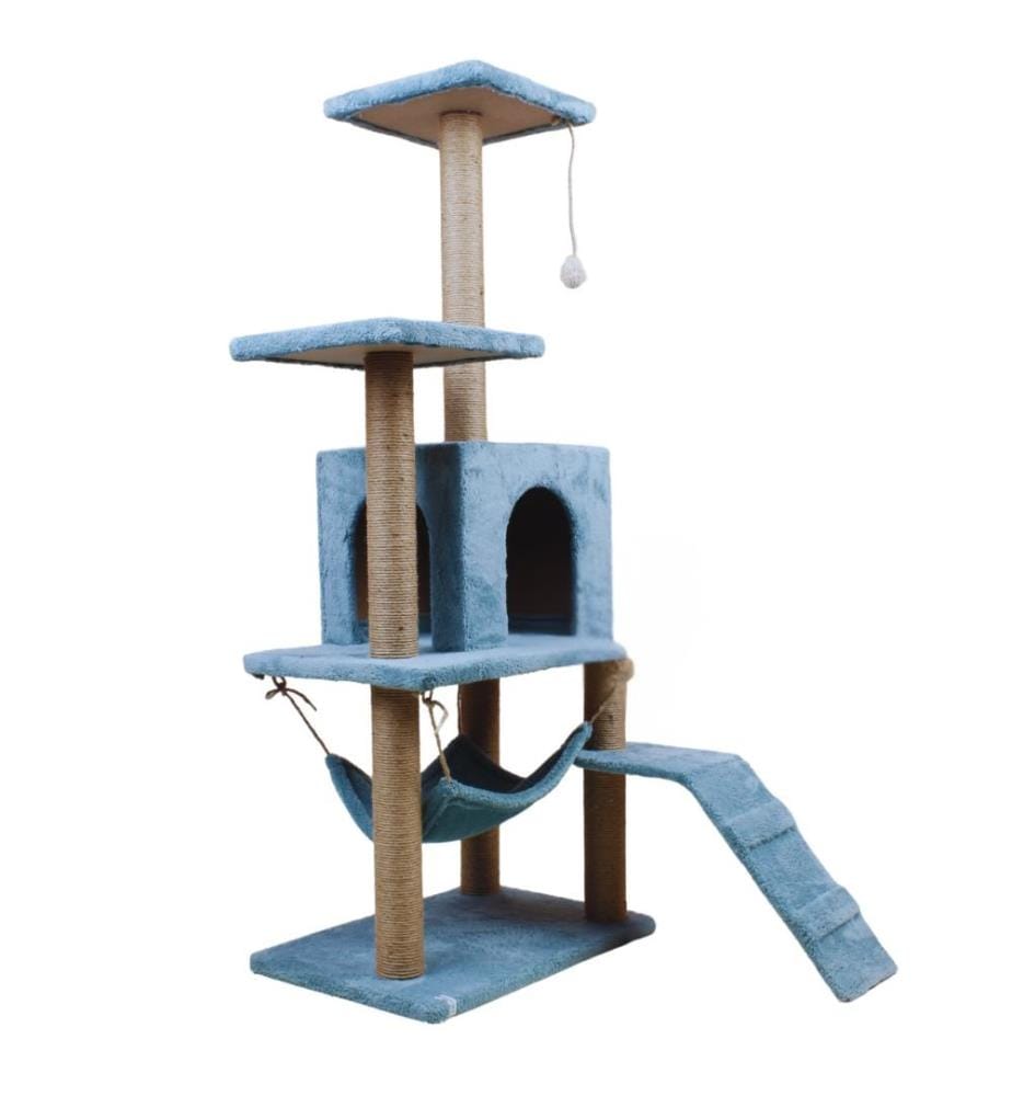 Maison pour chat turquoise 100 % tissu WELSOFT