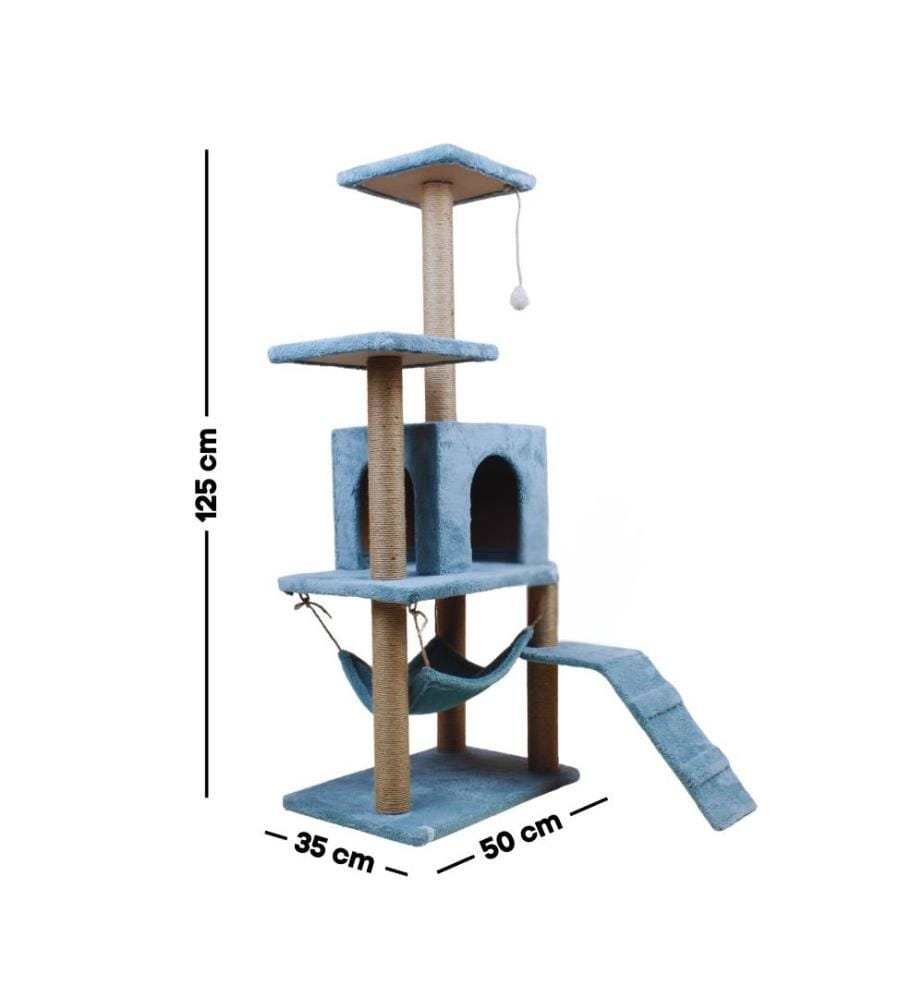 Maison pour chat turquoise 100 % tissu WELSOFT