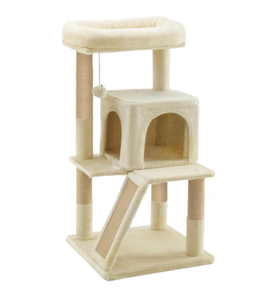 Maison pour chat beige 100 % tissu WELSOFT