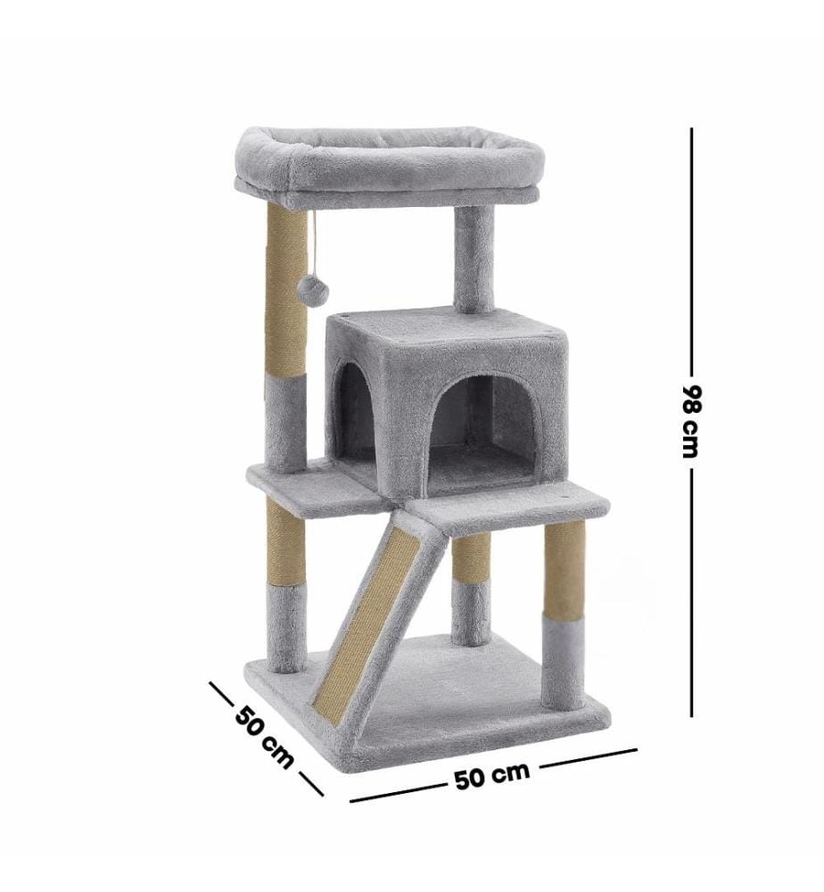 Maison pour chat grise 100% tissu WELSOFT
