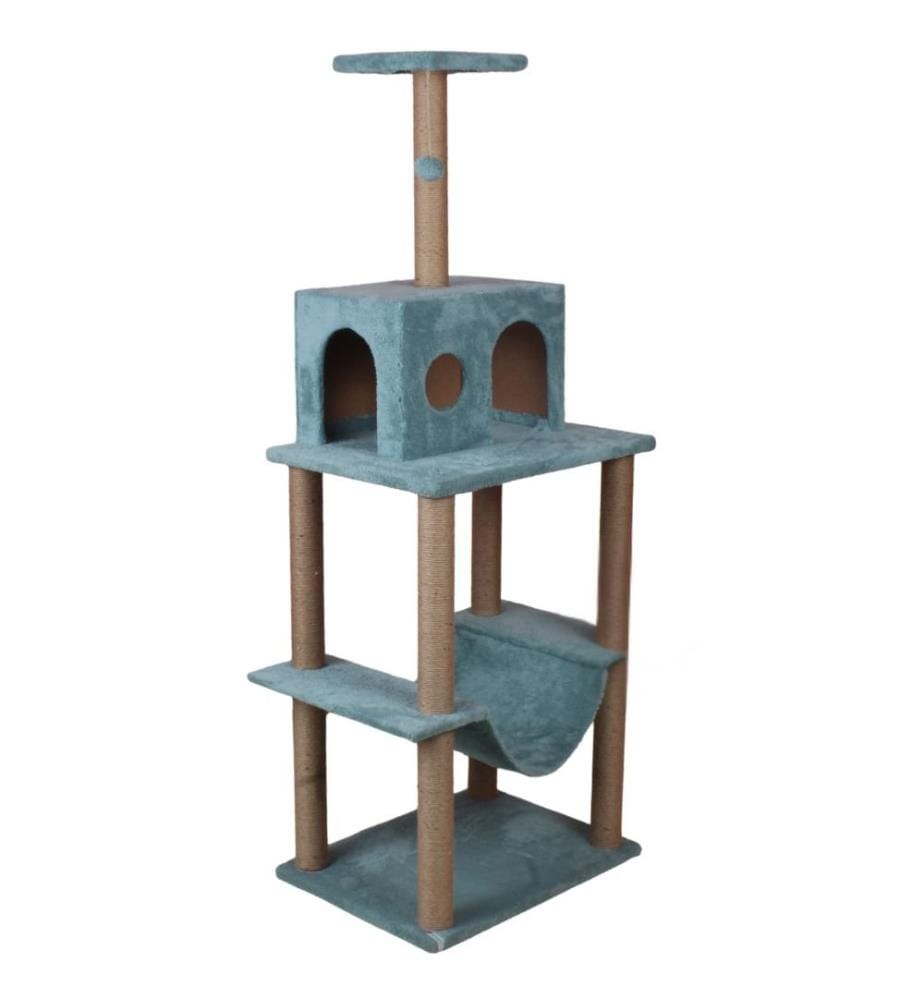 Maison pour chat turquoise 100 % tissu WELSOFT