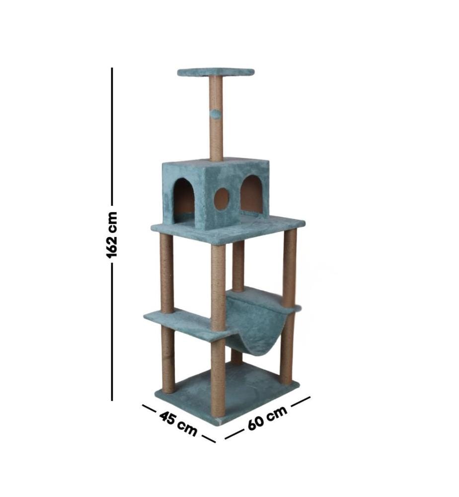 Maison pour chat turquoise 100 % tissu WELSOFT