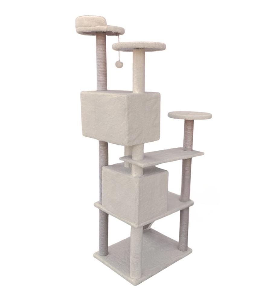 Maison pour chat beige 100 % tissu WELSOFT