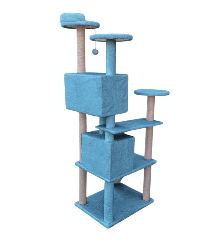 Maison pour chat turquoise 100 % tissu WELSOFT