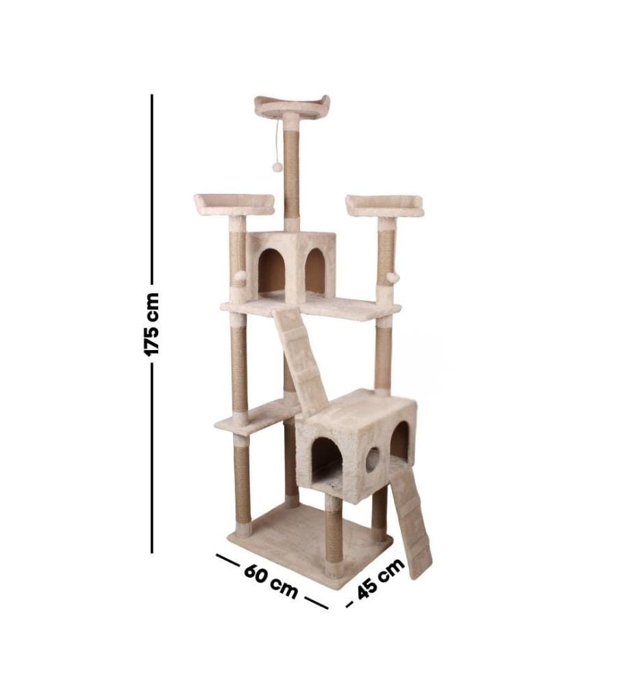 Maison pour chat beige 100 % tissu WELSOFT
