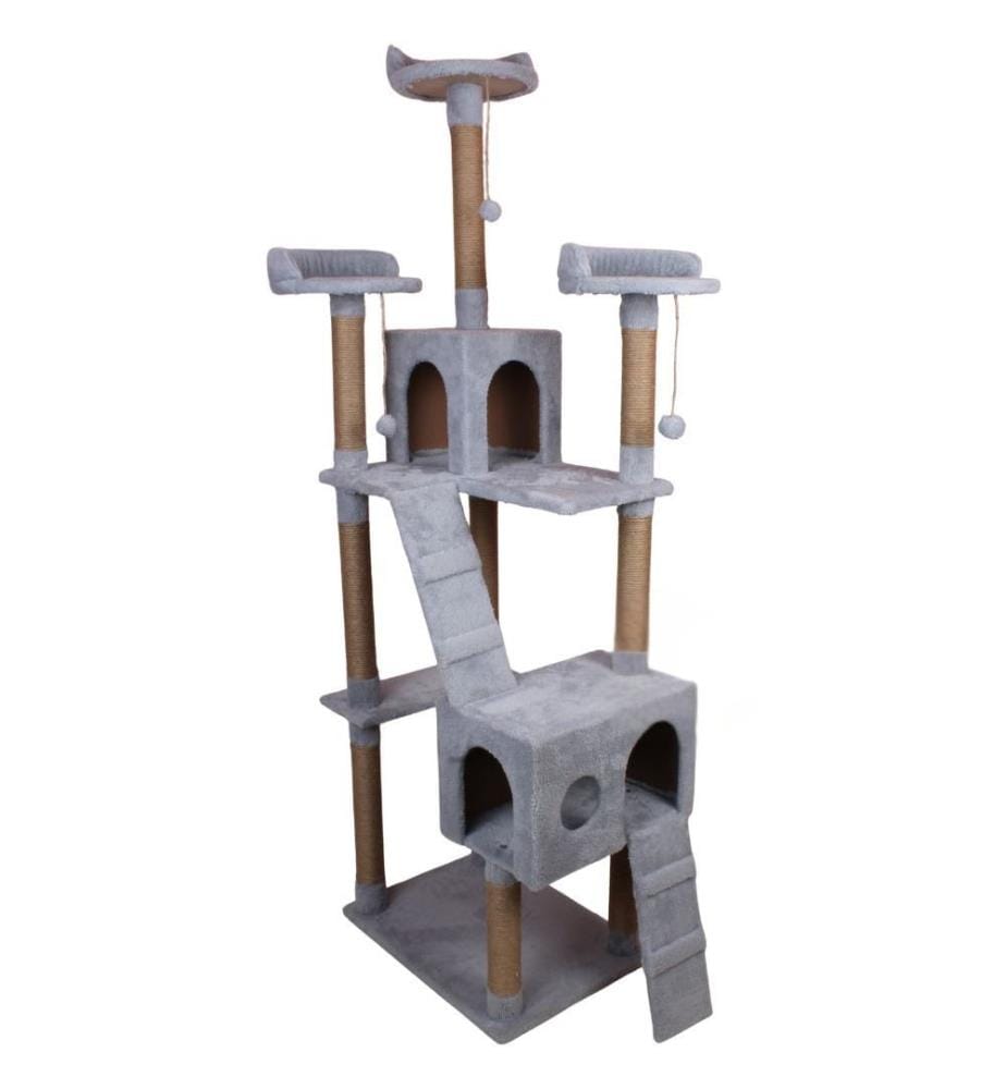 Maison pour chat grise 100% tissu WELSOFT