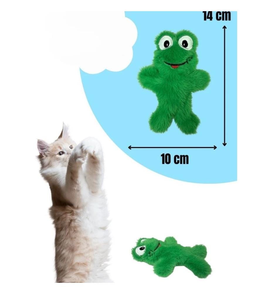 Jouet pour chat blanc vert bleu 100 % peluche