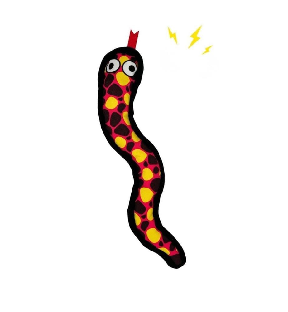 Jouet pour chien rouge noir jaune 100 % polyester