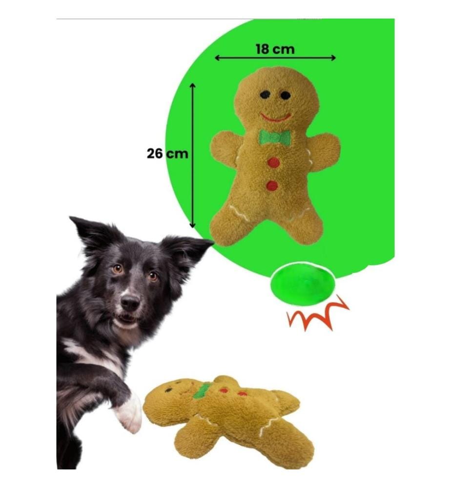 Jouet pour chien marron rouge blanc en peluche / polyester