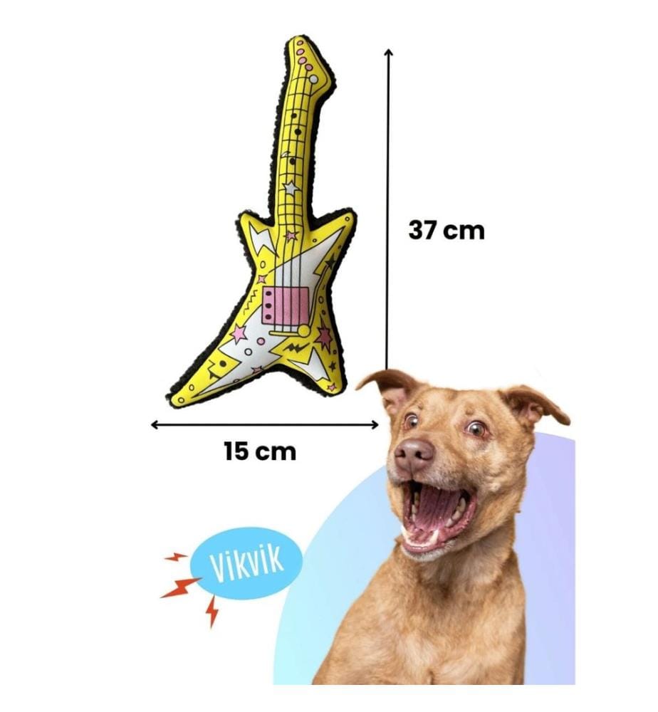 Jouet pour chien jaune et noir en peluche/polyester