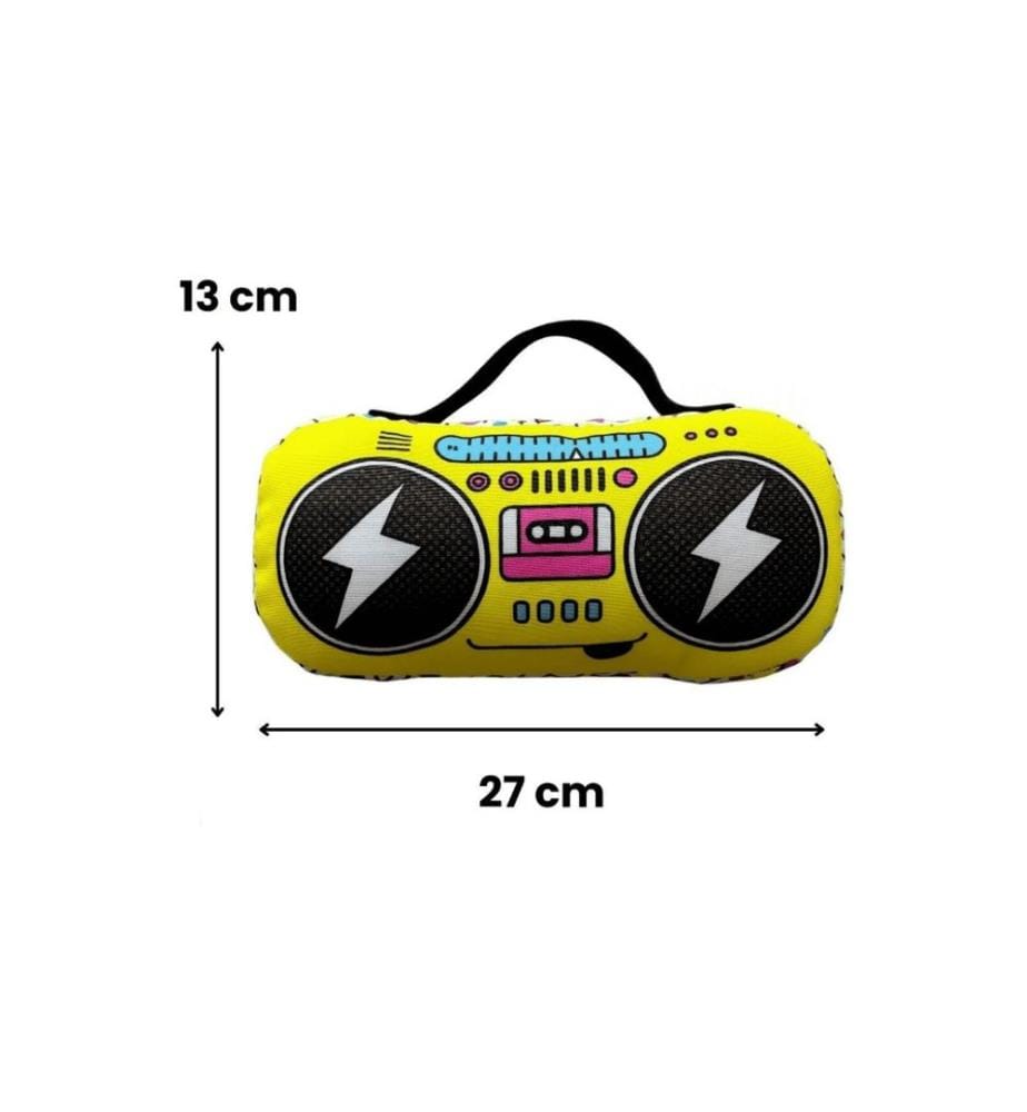 Jouet pour chien jaune et noir en peluche/polyester